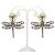 Pendientes colgantes diseño libélula Christian Dior Plata Dorado Blanco roto