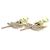 Pendientes colgantes diseño libélula Christian Dior Plata Dorado Blanco roto - vista 4