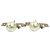 Pendientes colgantes diseño libélula Christian Dior Plata Dorado Blanco roto - vista 5