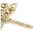 Pendientes colgantes diseño libélula Christian Dior Plata Dorado Blanco roto - vista 8