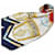 Sciarpa Hermès "LES MUSEROLLES" Bianco Blu navy - vista 8