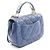 Bolsa de Ombro 2 em 1 Chanel Matelassé em Couro de Bezerro Azul - vista 2