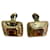 Boucles d'oreilles clip avec pierres ambre Yves Saint Laurent  - vue 2