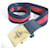 Gucci Bee Sherry Web Stripe Gürtel Rot Marineblau