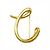Spilla Lettera C in Oro Giallo 18K di Tiffany & Co.