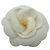 Timeless Chanel Spilla Applicata Fiore Camelia in Tessuto Bianco