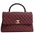 Chanel Sac Coco Handle en cuir caviar matelassé bordeaux 2017