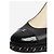Chanel Schwarze Leder-Wedge-Pumps - Größe EU 39 - Ansicht 4