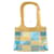 Borsa Patchwork Chanel CC Coco Mark in Beige e Blu  - vista 2