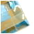 Borsa Patchwork Chanel CC Coco Mark in Beige e Blu  - vista 9