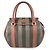 FENDI Vintage Logo Pequin Tote Tasche Braun Khaki