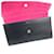 Yves Saint Laurent Bicolor Leather Clutch Bag Black Pink  - view 10