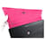 Yves Saint Laurent Bicolor Leather Clutch Bag Black Pink  - view 9