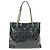 Chanel schwarze Emaille-Leder-Tote-Tasche