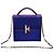 Borsa Hermès Cinhetic blu elettrico in pelle di capra