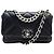 CHANEL 19 MEDIUM HANDBAG AS1160 BLACK QUILTED LEATHER WITH SHOULDER STRAP