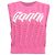 Ganni Logo Strick-Cropped-Weste aus rosa Viskose Pink