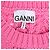 Ganni Logo Strick-Cropped-Weste aus rosa Viskose Pink - Ansicht 4