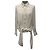 Chloé Bluse aus ivory Seide mit Knopf und Taillenknoten Weiß Roh
