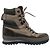 Stivali da trekking con lacci Moncler in pelle e camoscio marrone Rosso