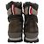 Stivali da trekking con lacci Moncler in pelle e camoscio marrone Rosso - vista 3
