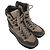 Stivali da trekking con lacci Moncler in pelle e camoscio marrone Rosso - vista 7