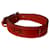 Hermès H leather dog collar red palladium  - view 1