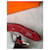 Hermès H leather dog collar red palladium  - view 2