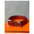 Hermès H leather dog collar red palladium  - view 3