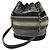 Borsa a Spalla Deauville Border di CHANEL Nero Multicolore - vista 3