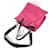 Tote Bolsa 2 em 1 com placa de logo triangular PRADA Preto Rosa  - vista 16