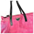 Tote Bolsa 2 em 1 com placa de logo triangular PRADA Preto Rosa  - vista 9