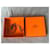 Hermès L'Orange Leather Bag Charm Silver Chain  - view 2