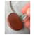 Hermès L'Orange Leather Bag Charm Silver Chain  - view 4