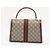 Borsa Gucci Ophidia Top Handle Flap in tela GG Supreme Marrone - vista 2