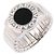 Bulgari Bvlgari Onyxring aus Weißgold Schwarz Silber