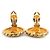 Vintage Metall Gold Clip Ohrringe von Chanel Golden - Ansicht 6