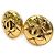 Timeless Vintage Gold Clip Ohrringe von Chanel Golden - Ansicht 2