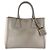 Borsa a spalla in pelle grigia Prada Marrone