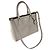 Borsa a spalla in pelle grigia Prada Marrone - vista 11