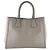 Borsa a spalla in pelle grigia Prada Marrone - vista 3