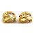 Timeless Vintage Metall Gold Clip Ohrringe von Chanel Golden - Ansicht 3