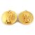Timeless Vintage Metall Gold Clip Ohrringe von Chanel Golden - Ansicht 5
