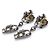 Orecchini a goccia in metallo gunmetal Chanel Metallico - vista 3