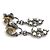 Orecchini a goccia in metallo gunmetal Chanel Metallico - vista 5