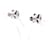 Pendientes H Stud MINI POP de Hermès Negro Plata  - vista 2