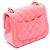 Borsa a Spalla Chanel Mini Matelassé in Pelle di Agnello Rosa - vista 2
