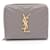 Portefeuille bi-fold en cuir gris Yves Saint Laurent Marron  - vue 1