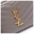 Portefeuille bi-fold en cuir gris Yves Saint Laurent Marron  - vue 8