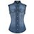 Camicia senza maniche in denim Balmain blu